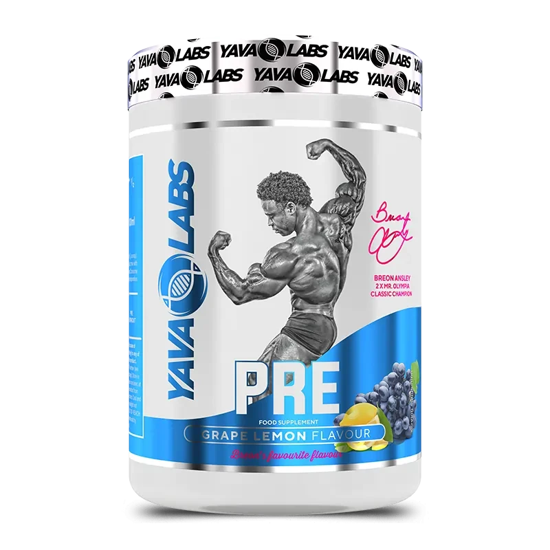 YAVA LABS Pre Workout Breon Signature Грозје Лимон 300gr 60порции