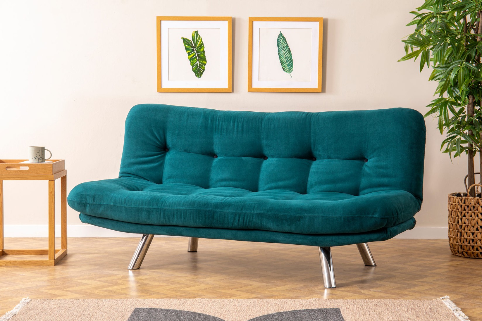 Atelier del Sofa Misa Мал тросед на кревет, темно сив