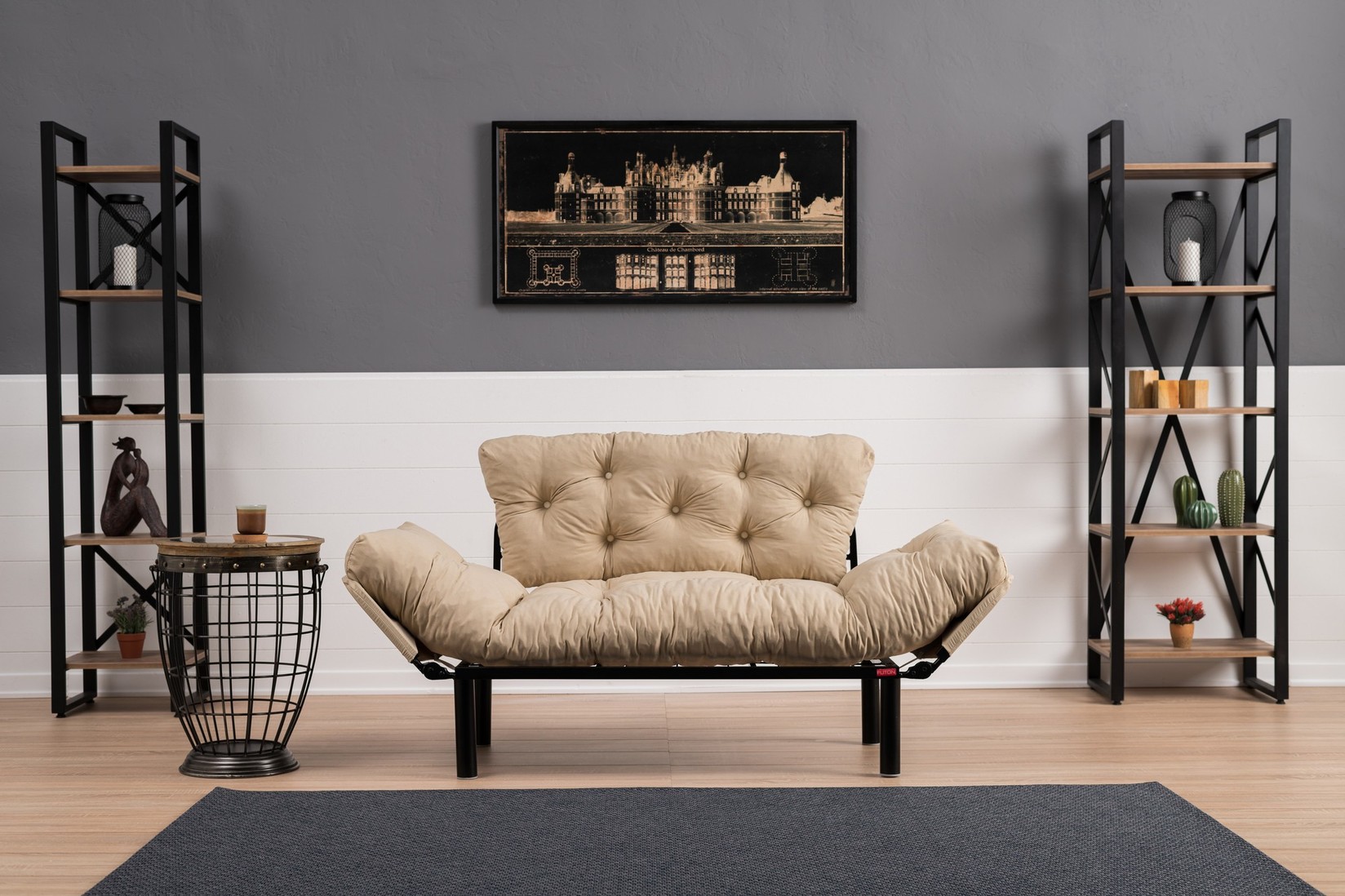 Atelier del Sofa Двосед Nitta 155x85x70cm црна