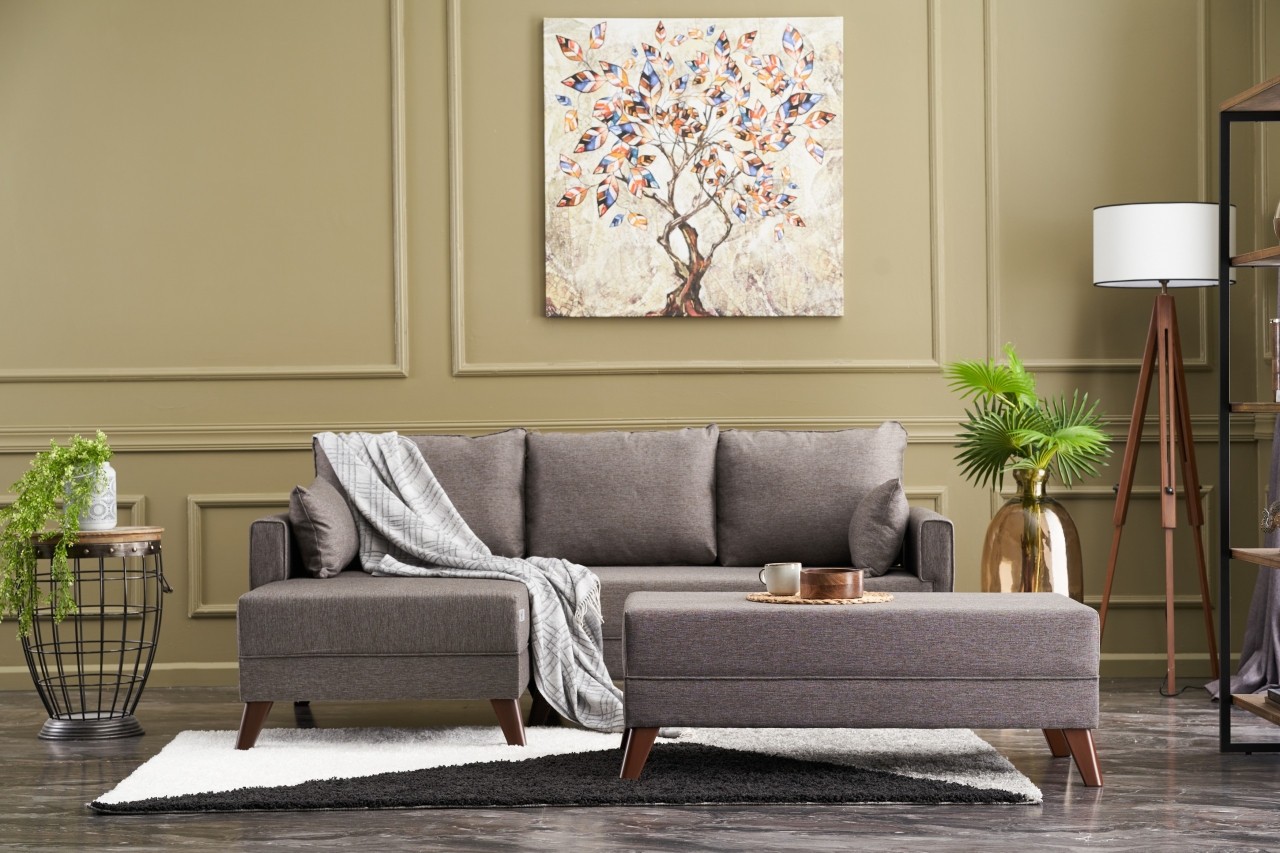 Аголна гарнитура Atelier del Sofa 205x85x81 см Антрацит