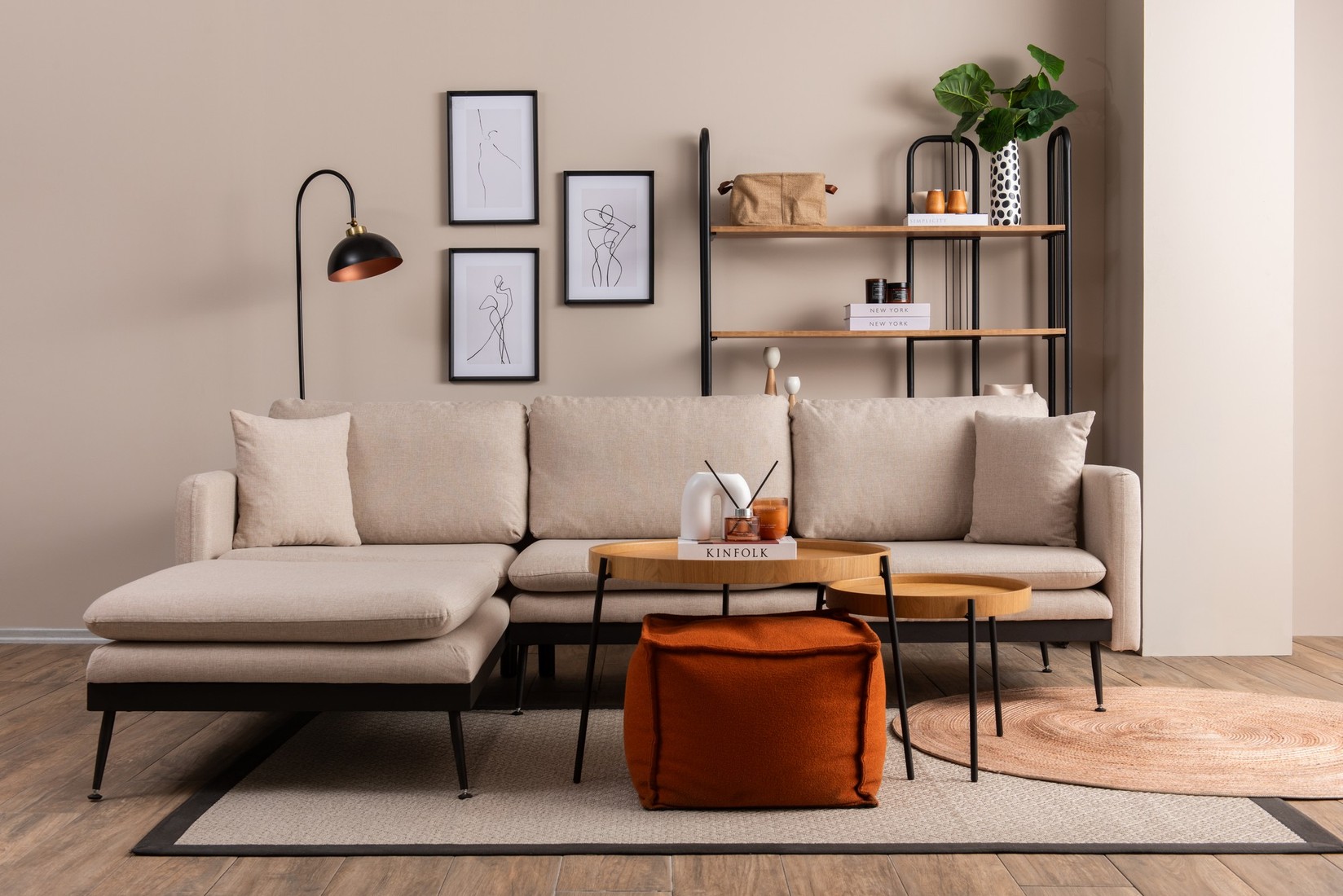 Atelier del Sofa Аголна гарнитура Реја Антрацит