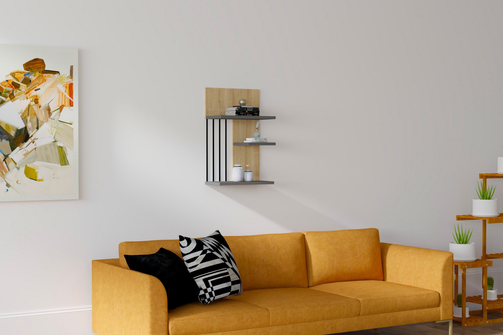 Dzидна полица од даб во Ханах Хоум