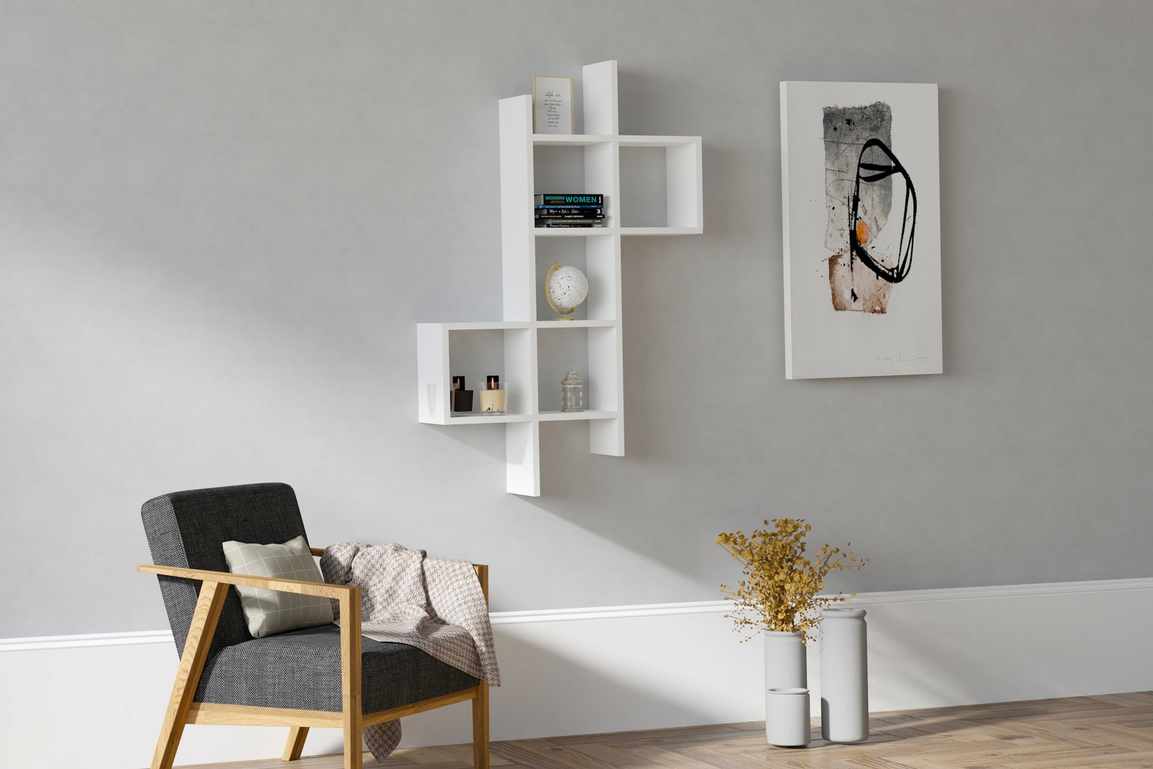 Dzидна полица од даб во Ханах Хоум