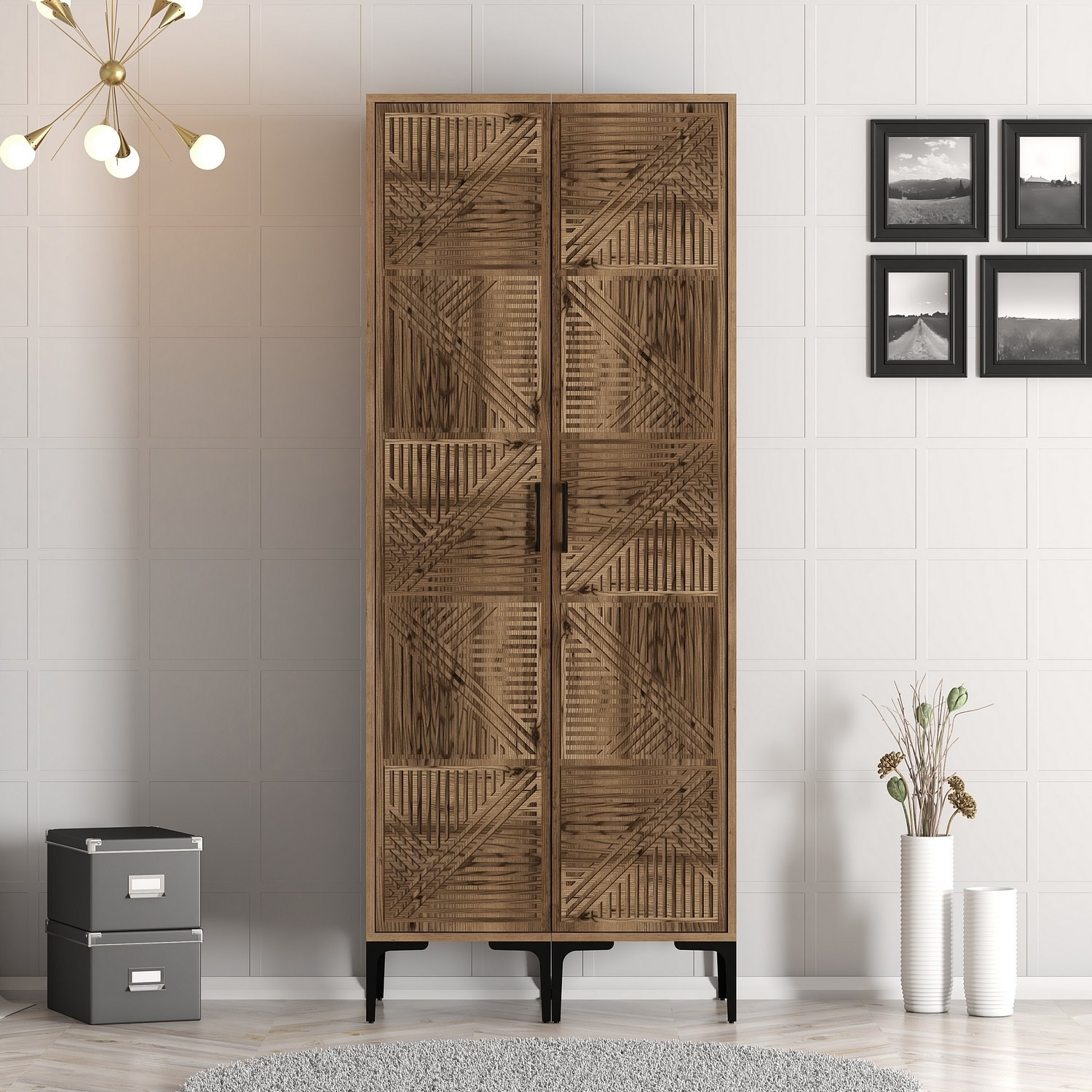 Hanah home гардероба Kumsal PP 80x47,5x201cm Орев