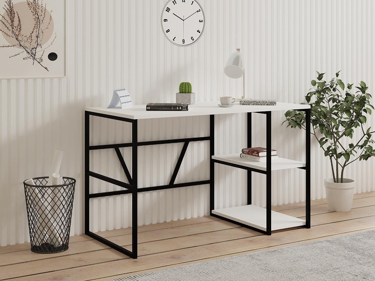 Биро Hanah Home 120x74x60 см Бело