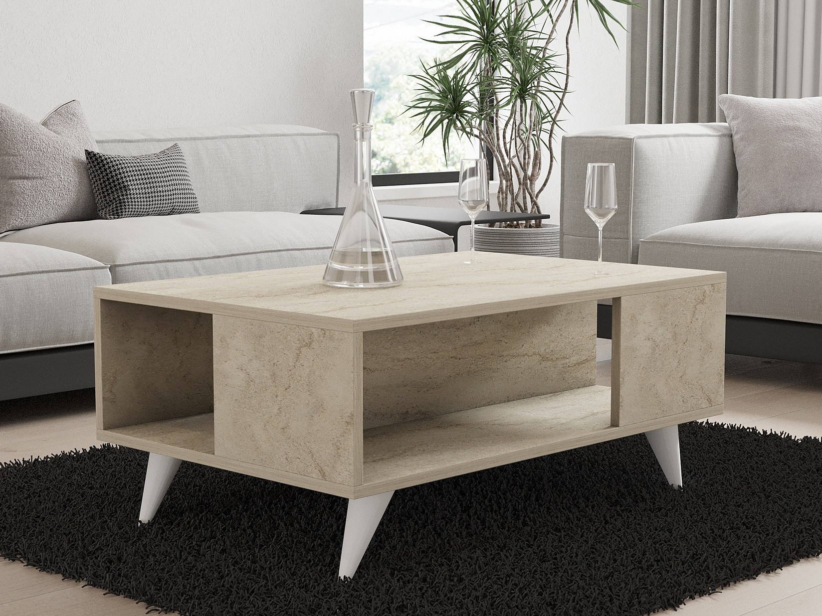 Маса Hanah Home Club Yuka 90x39.5x60cm орев