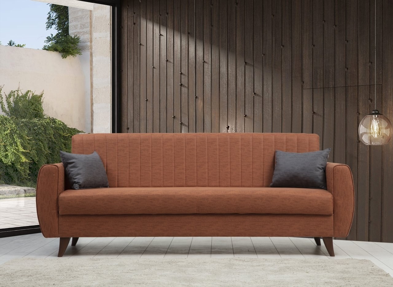 Atelier del Sofa Расклоплива гарнитура Alkon 214x86x77cm темно сива