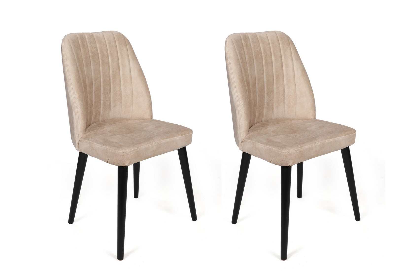 Комплет од 2 трпезариски столчиња Hanah Home, крем-црни