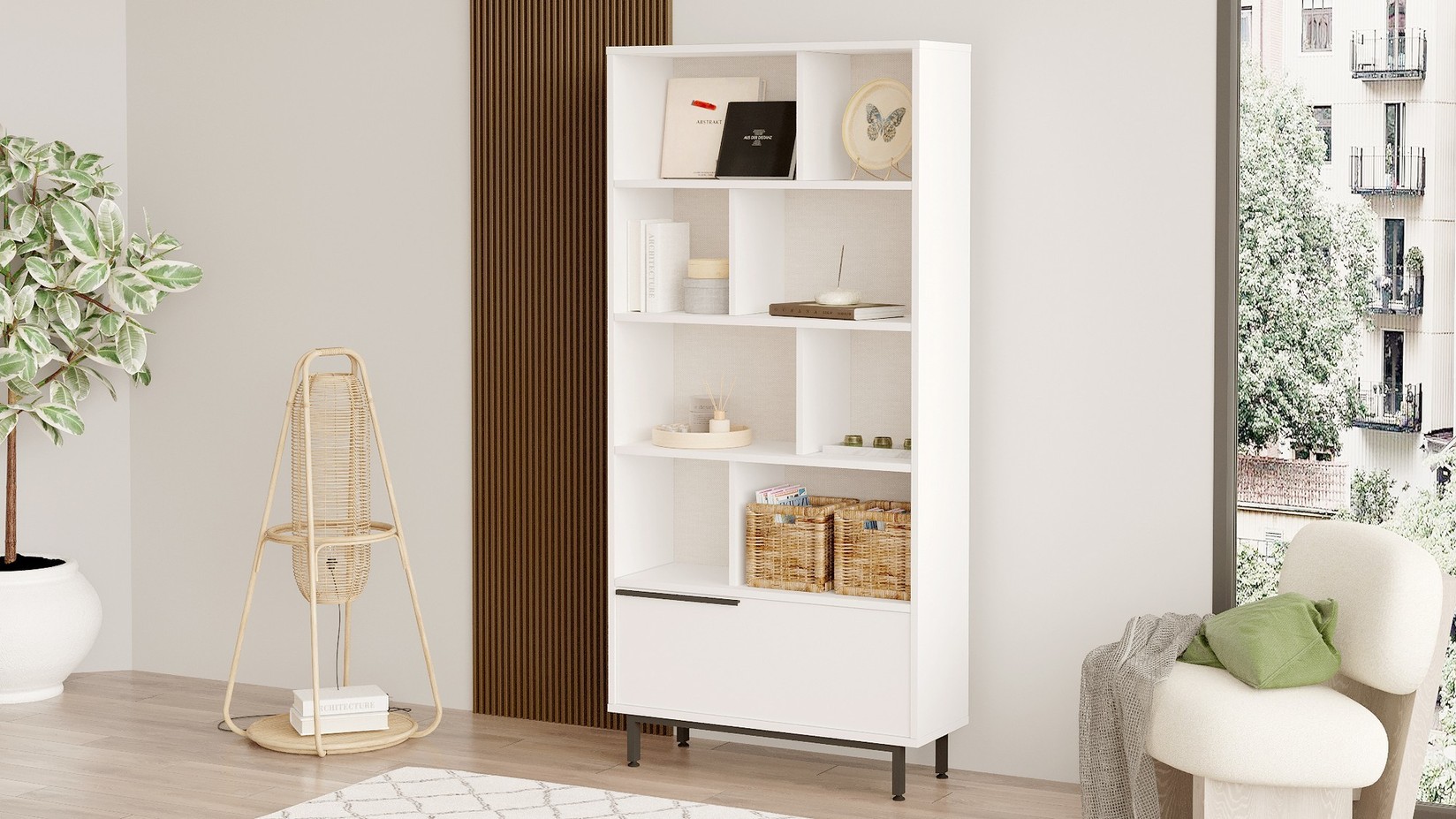 Полица Hanah Home ON4 S, кафеава