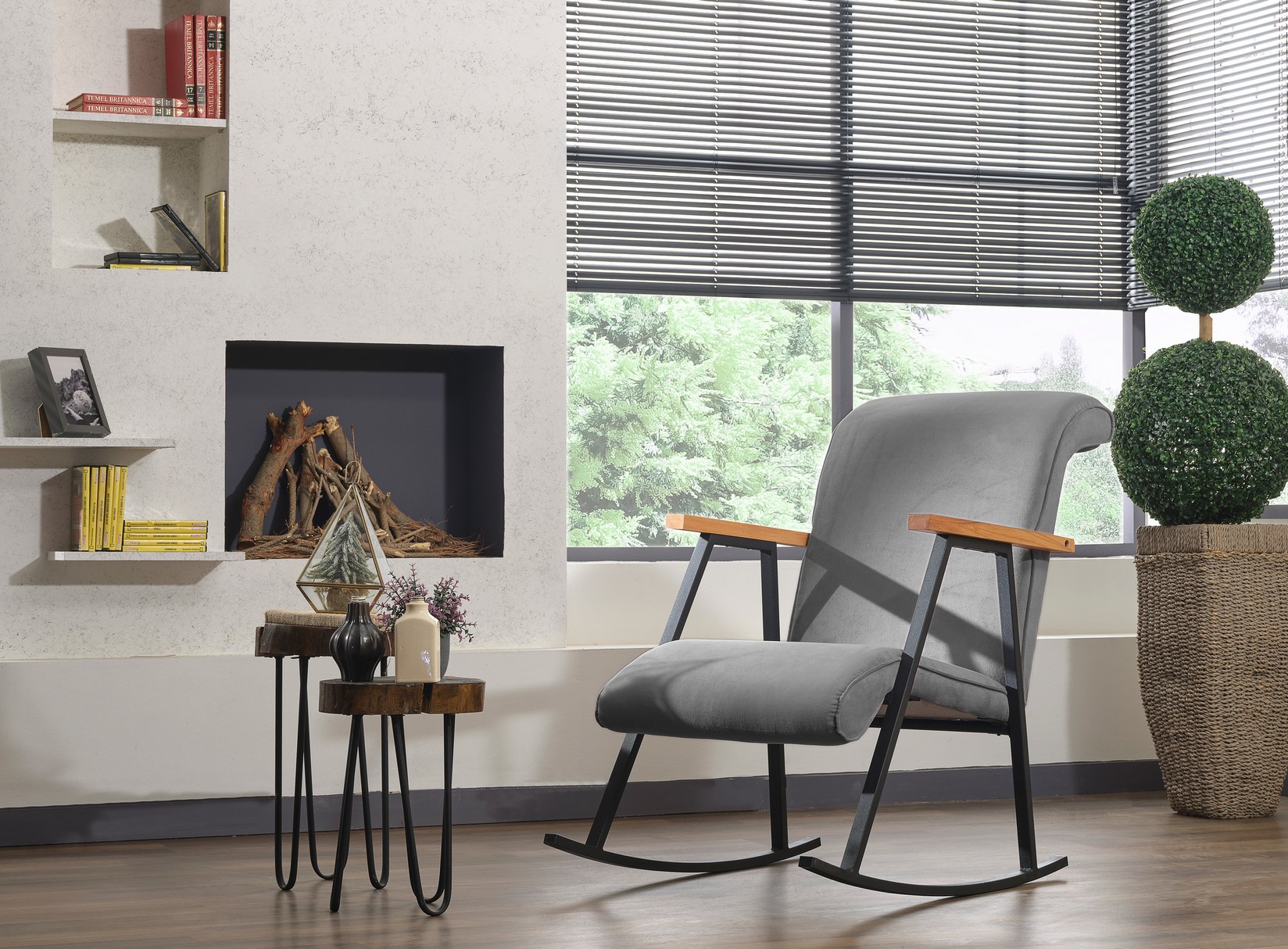 Стол за лулање Atelier del Sofa Yoka Black