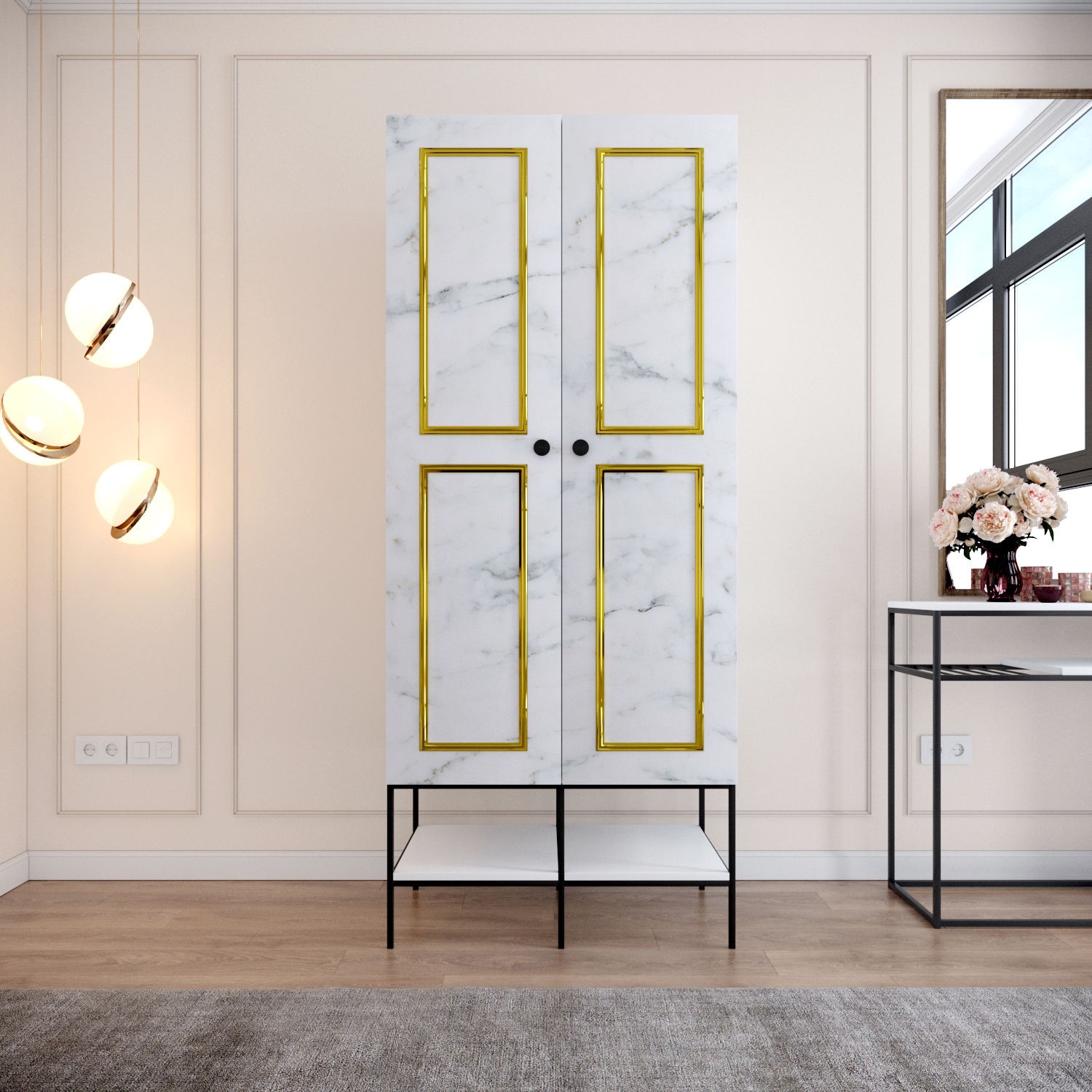 Гардеробер Hanah Home Martin 2 84x200x50cm Бела