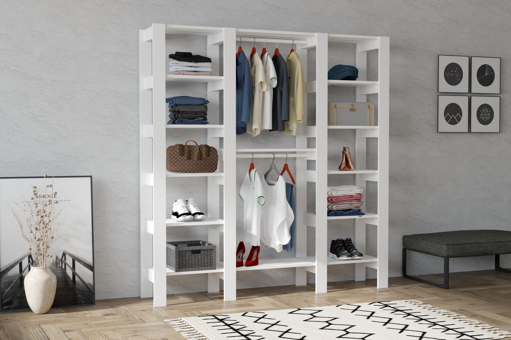 Гардероба Ханах Хоум Сити 161x180x33,6 см Орев