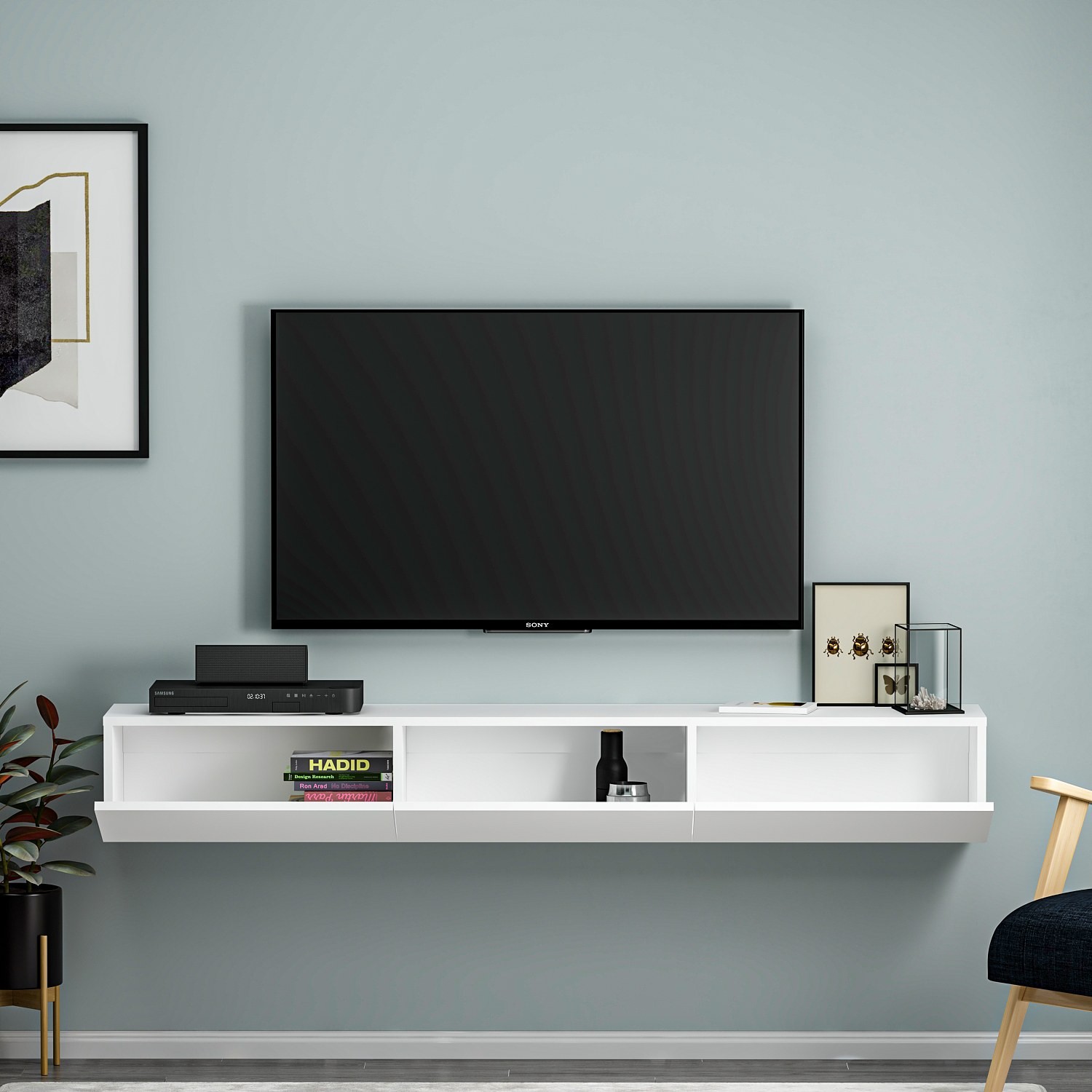 Комода за домашен телевизор Hanah Terra Black