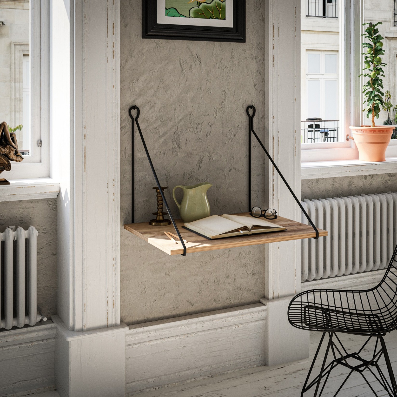 Работна маса Hanah Home 70x50x50cm орев