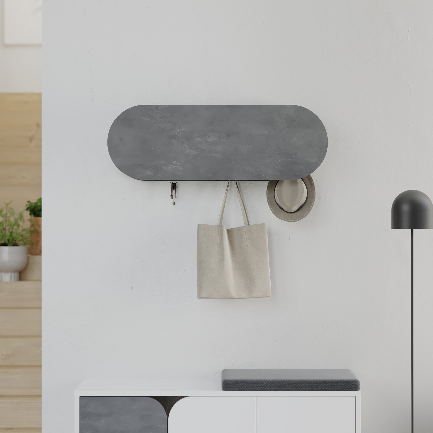 Hanah Home Закачалка сива