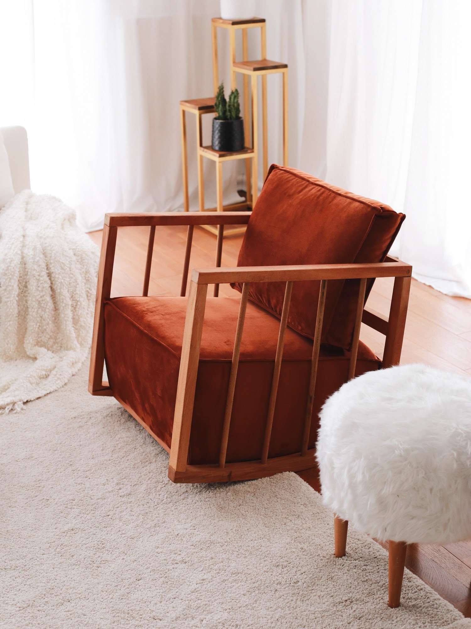 Atelier del Sofa Фотелја Sallanan 71x57x80cm Сина