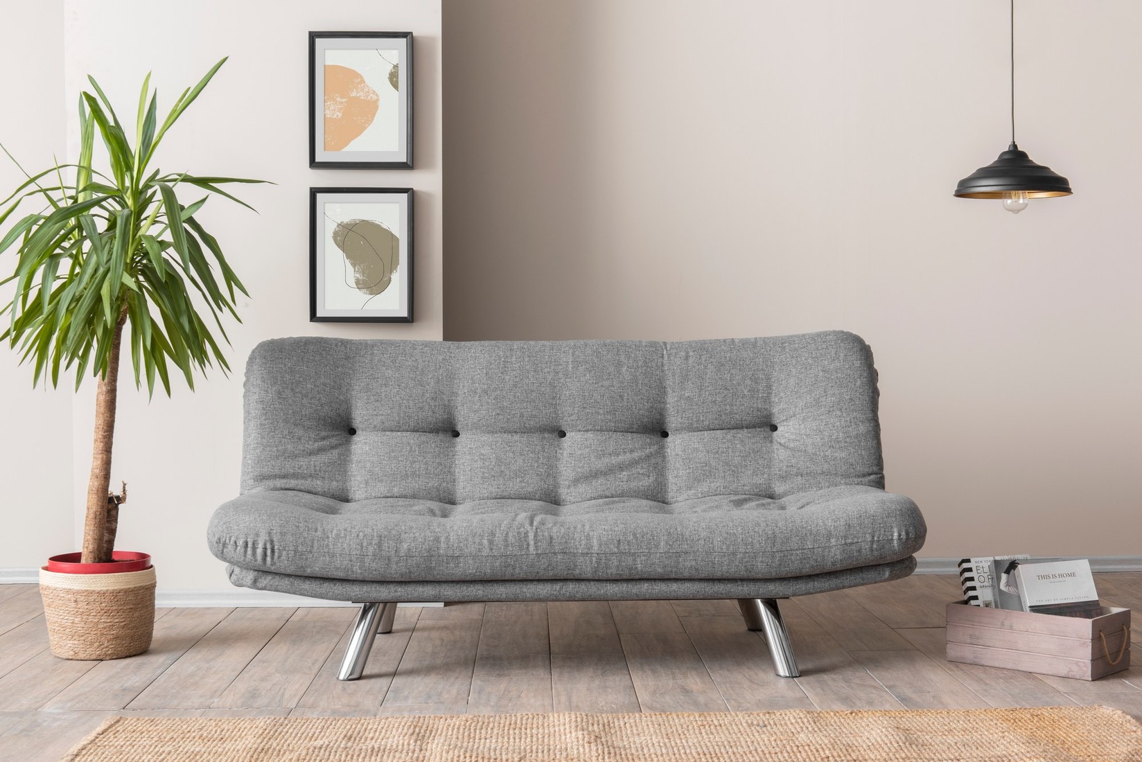 Atelier del Sofa Misa Мал тросед на кревет, темно сив