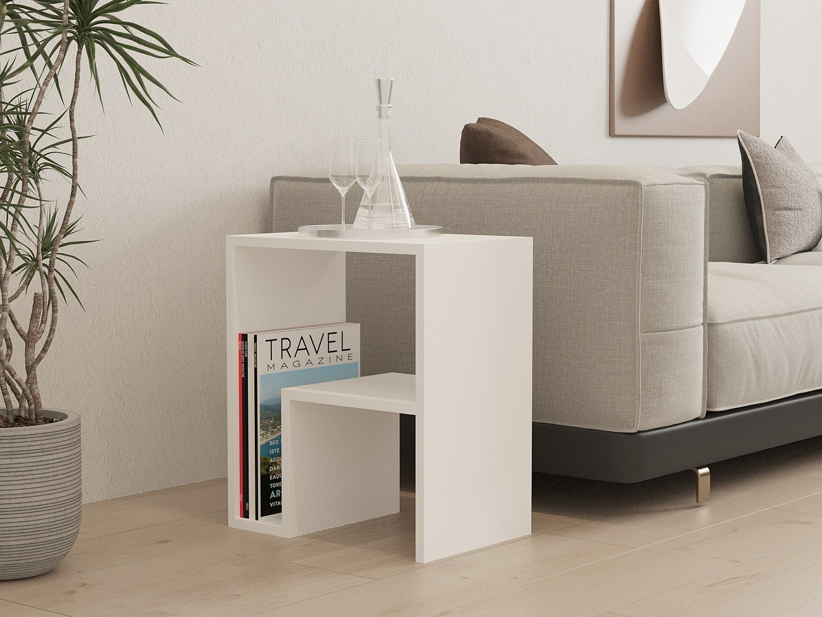 Клуб маса Hanah Home Yepa 52x45x30cm даб