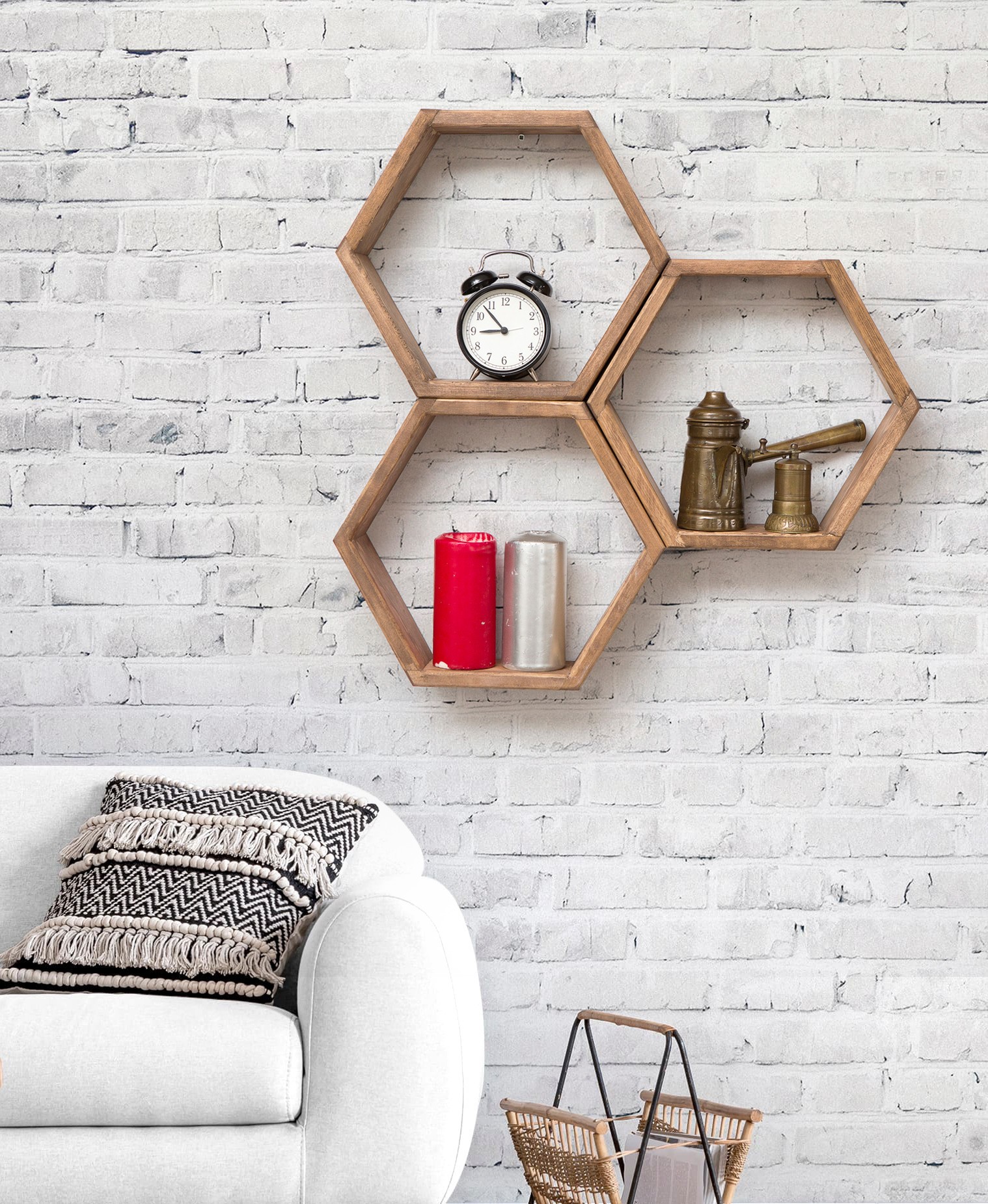 Dzидна полица Hanah Home од орев