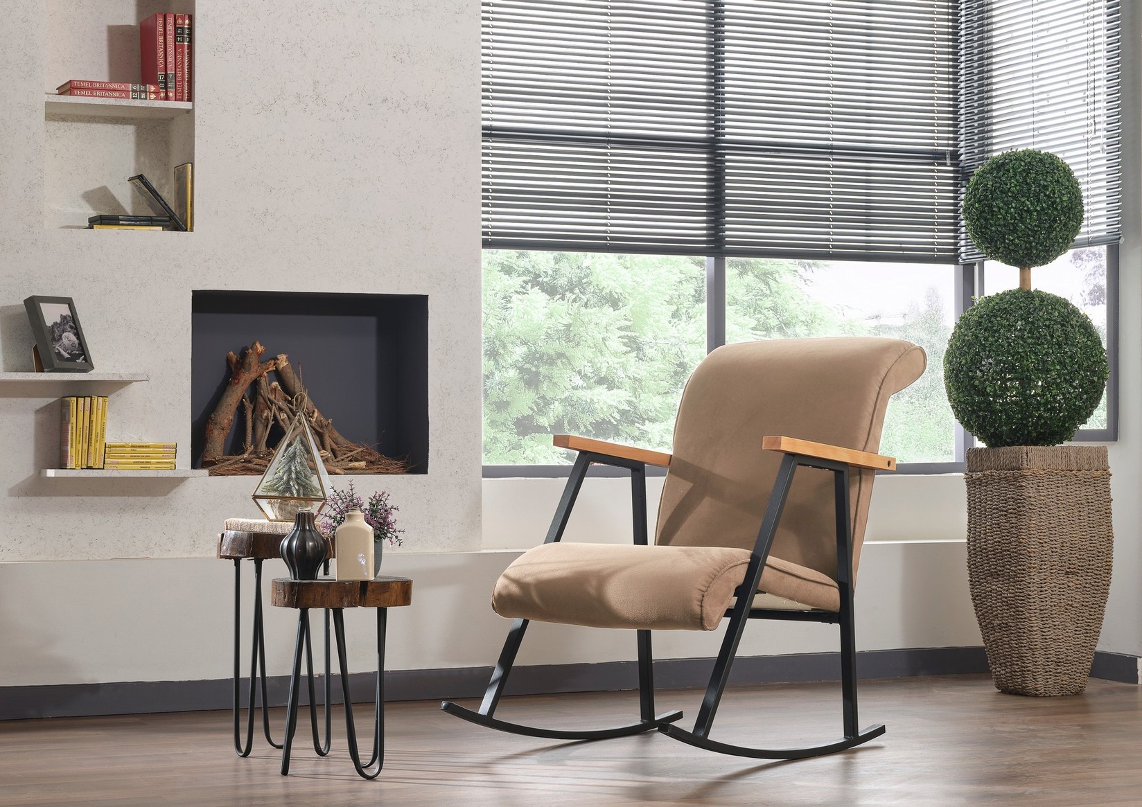 Стол за лулање Atelier del Sofa Yoka Black