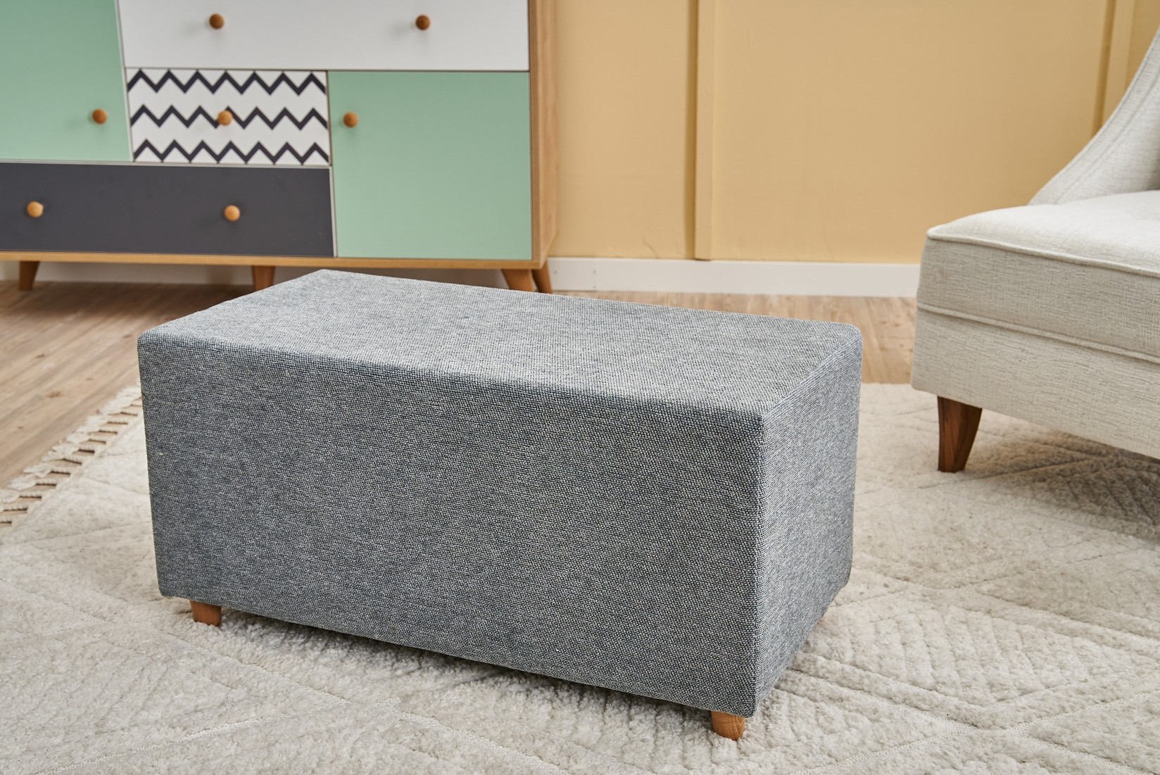 Столче Atelier del Sofa 80x40x40cm, Антрацит-Бакар