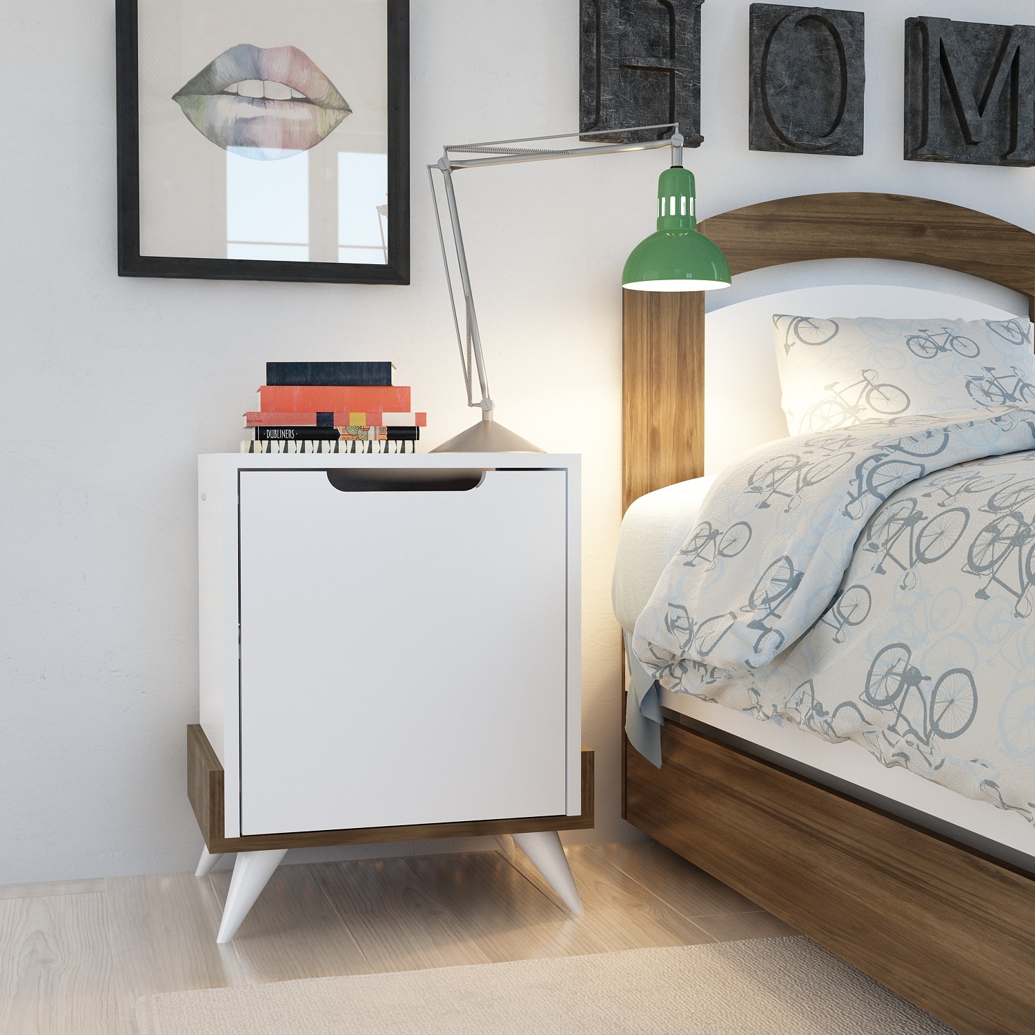 Ноќна масичка Hanah Home Monzana 48,6x60​x35см орев