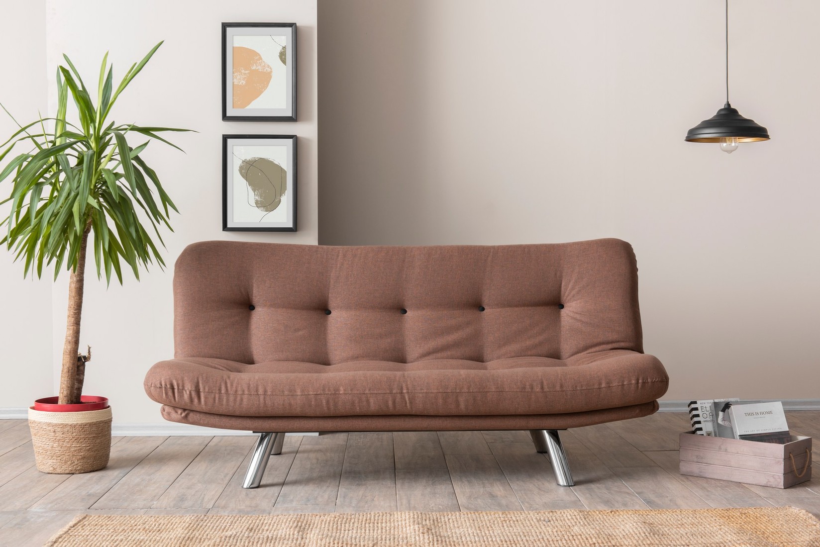 Atelier del Sofa Misa Мал тросед на кревет, темно сив
