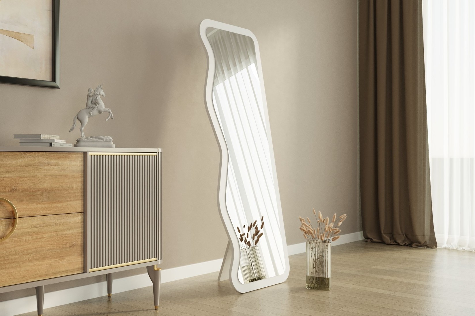 Огледало за дома „Хана" црно