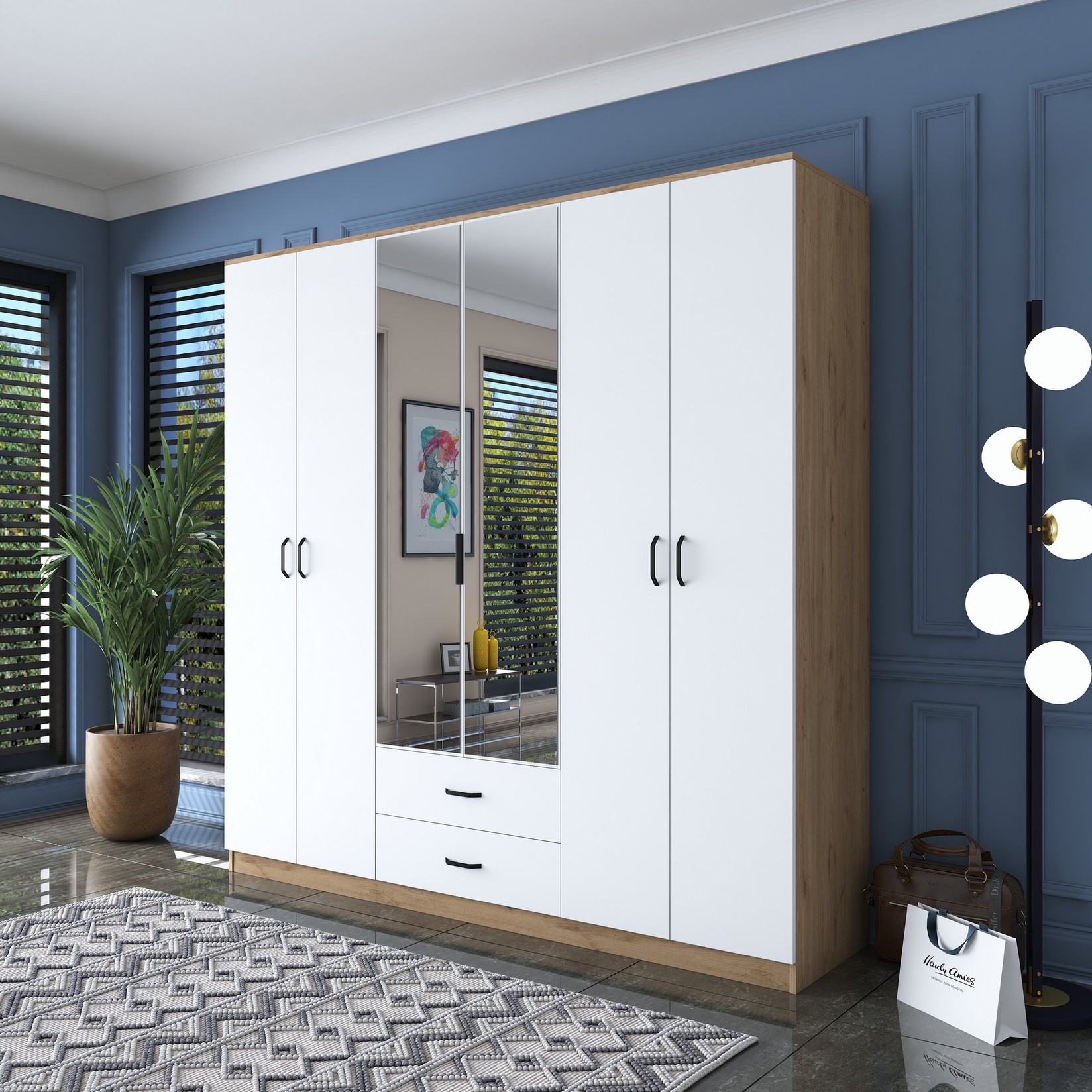 Гардеробер Hanah Home 210x210x51.5cm орев