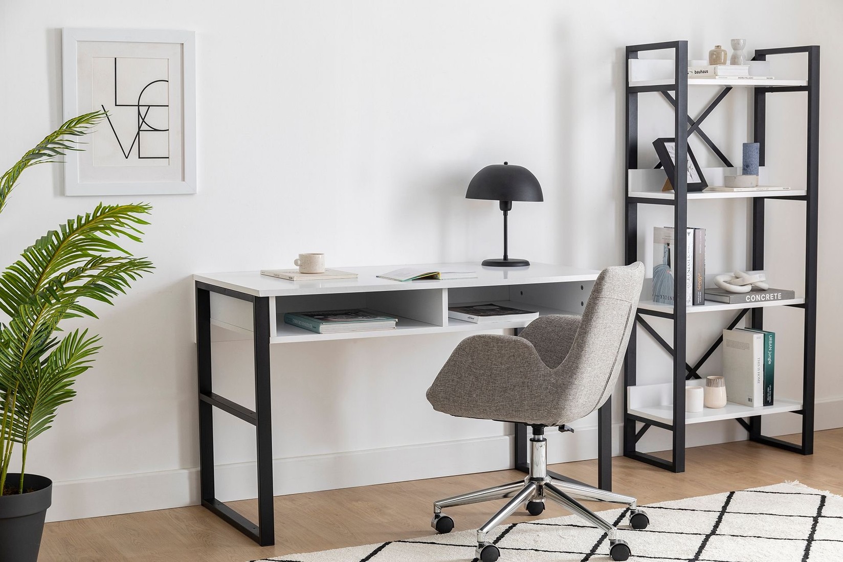 Работна маса Hanah Home 120x72x60 см, даб