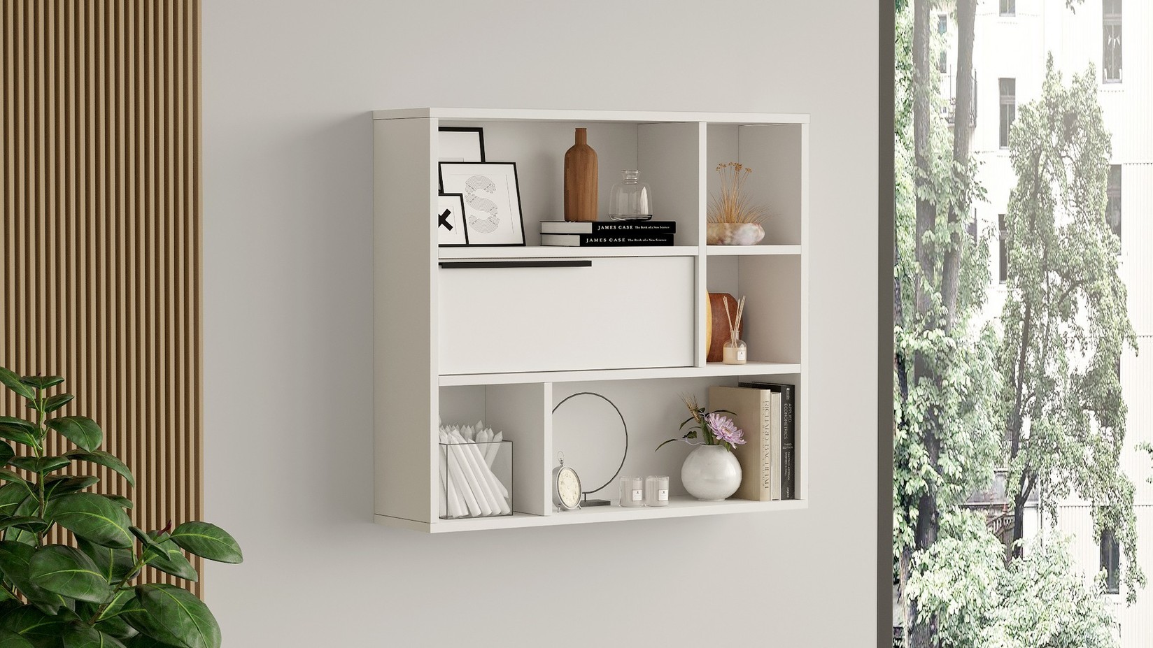 Dzидна полица Hanah Home бела