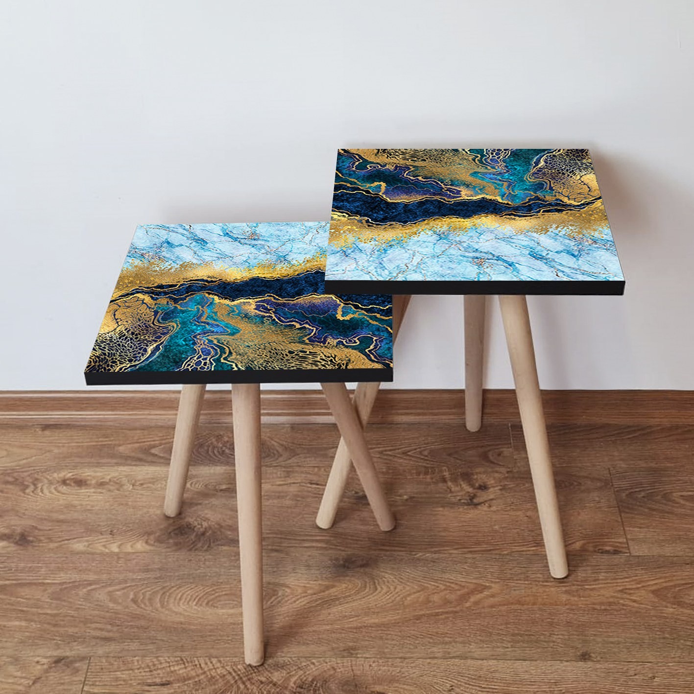 Hanah Home Комплет клуб маси, 2 парчиња, шарени