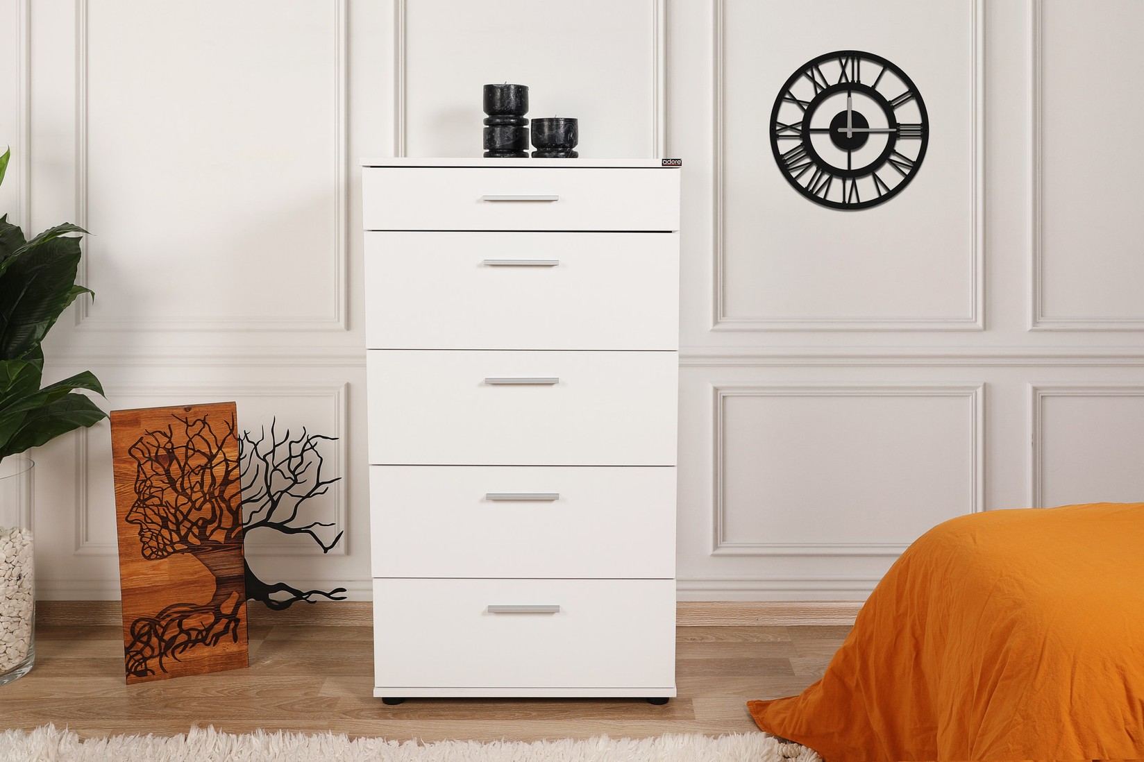 Комода Hanah Home 60x108x44cm бела