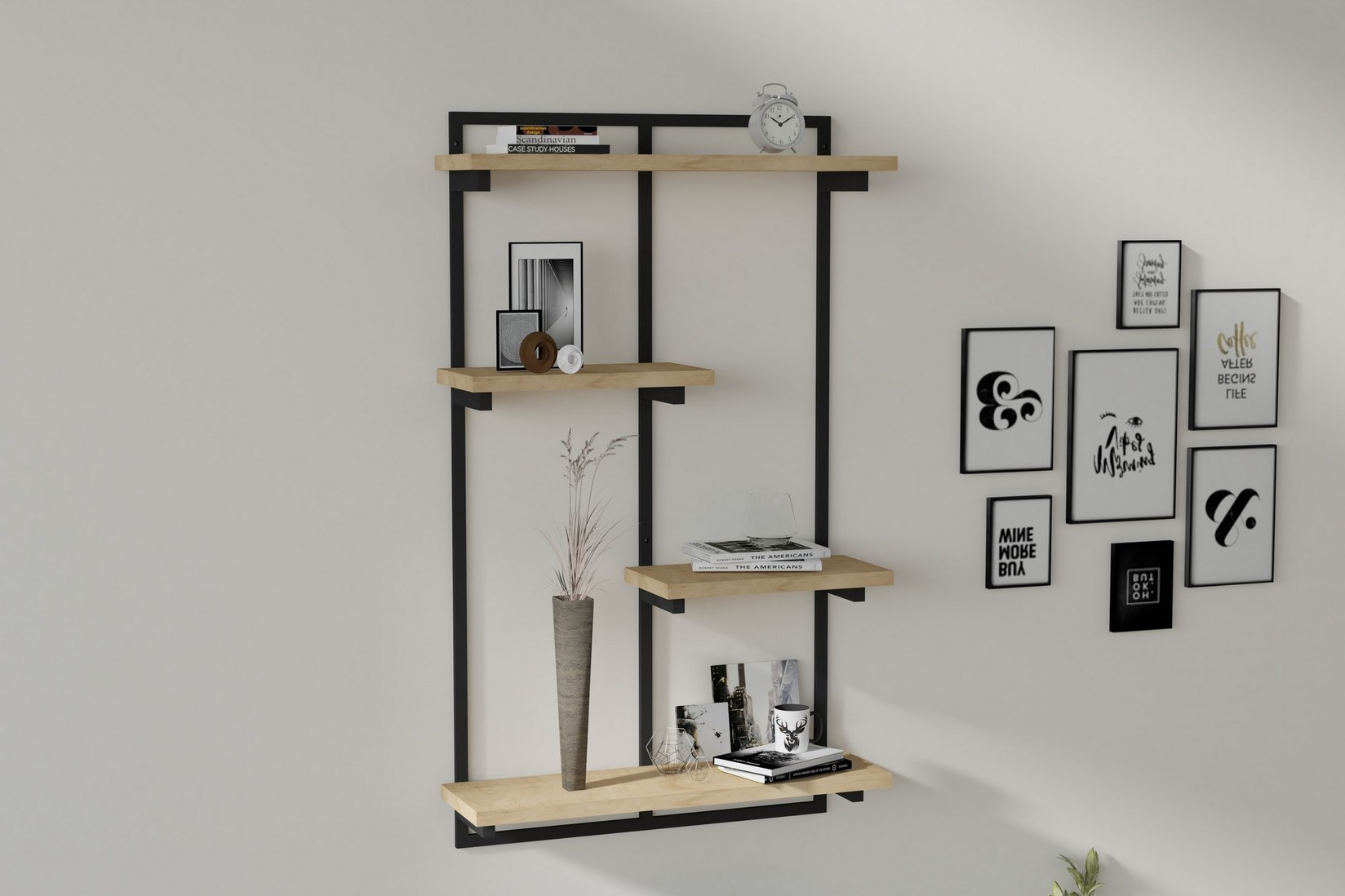 Dzидна полица Hanah Home Антрацит