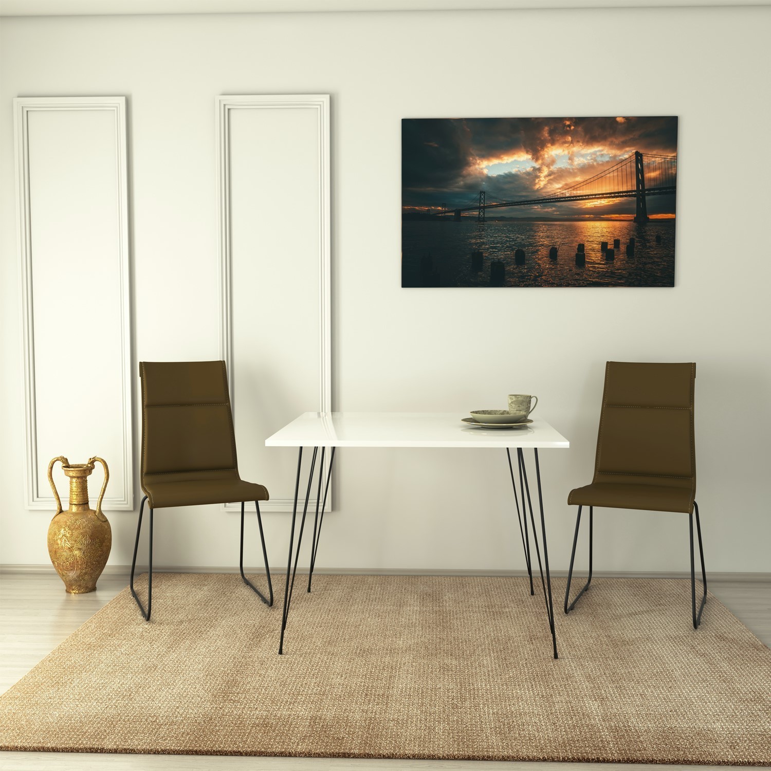 Трпезариска маса Hanah Home Sandalf Square 90x75x90cm даб