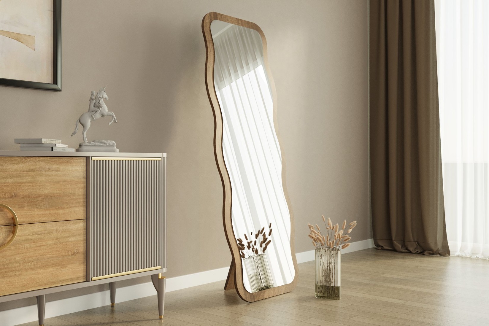 Огледало за дома Hanah од орев