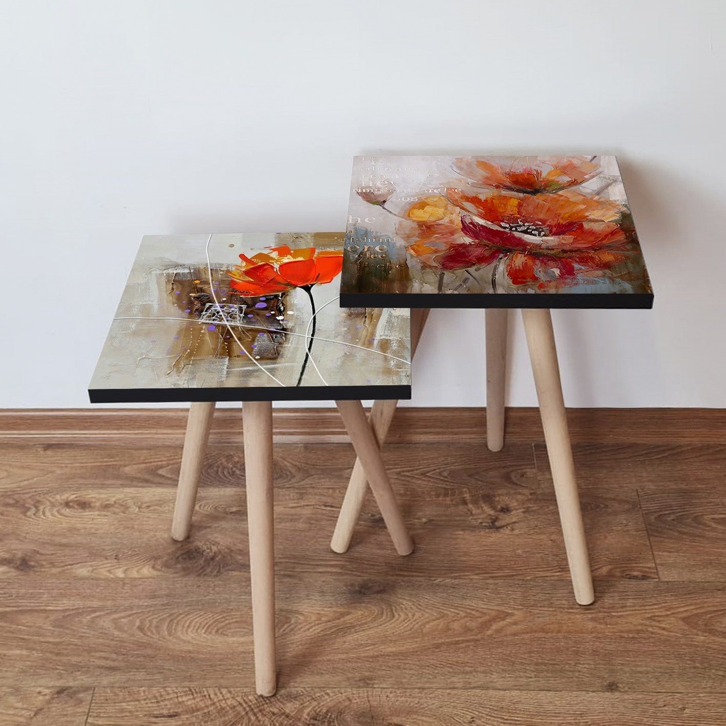 Hanah Home Комплет клуб маси, 2 парчиња, шарени