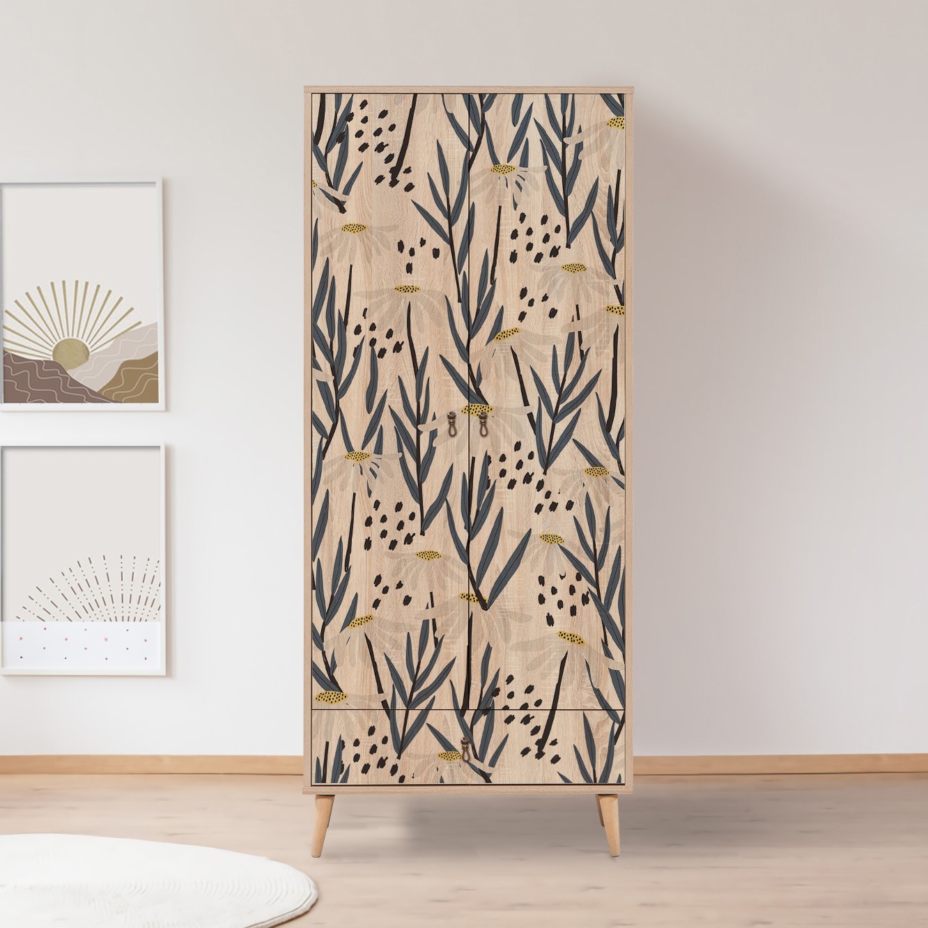 Hanah Home Wardrobe City Wardrobe Cat 80x190x45cm Шарена