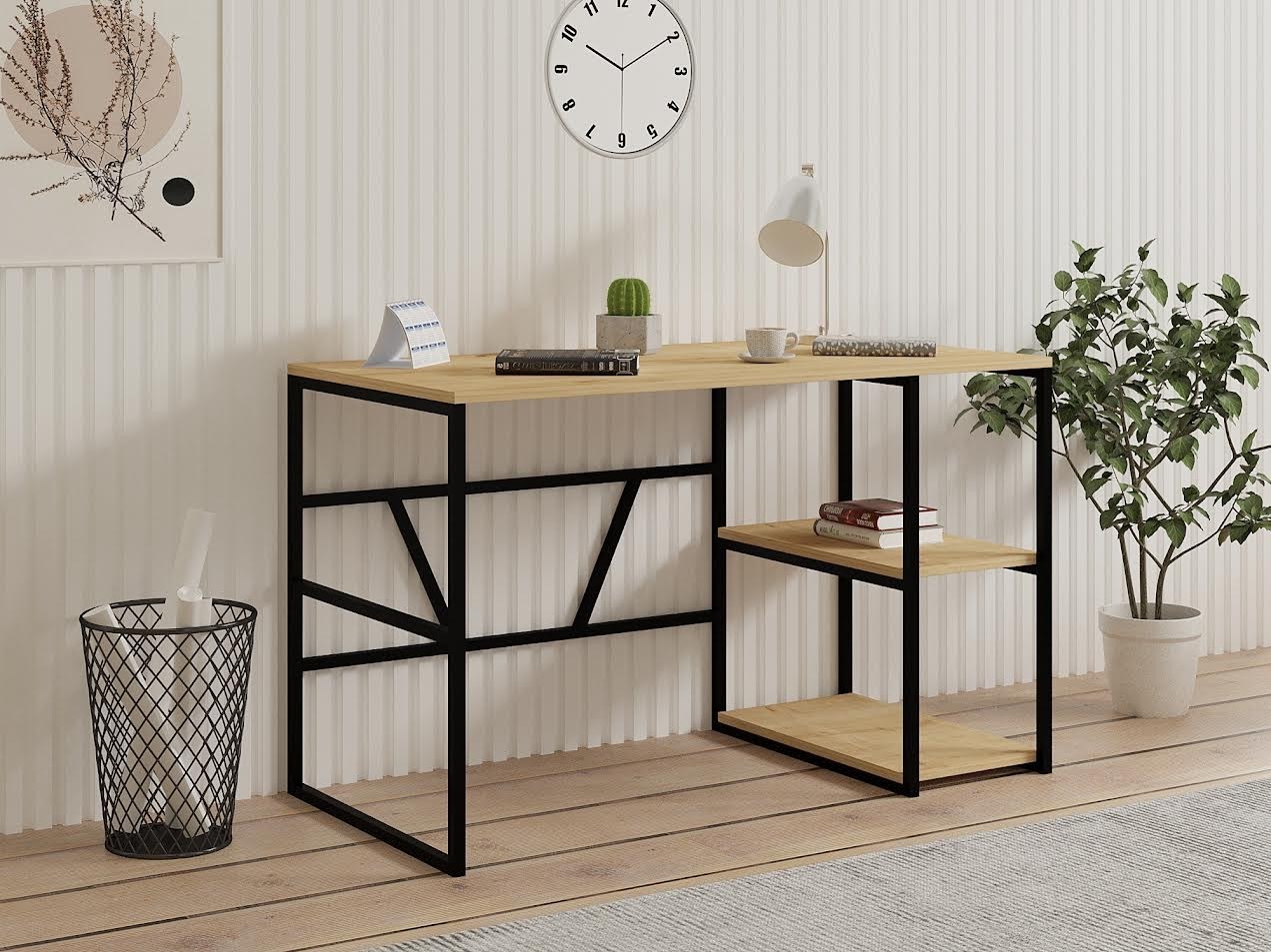 HANAH HOME Caste биро, 120x74x60 см, антрацит