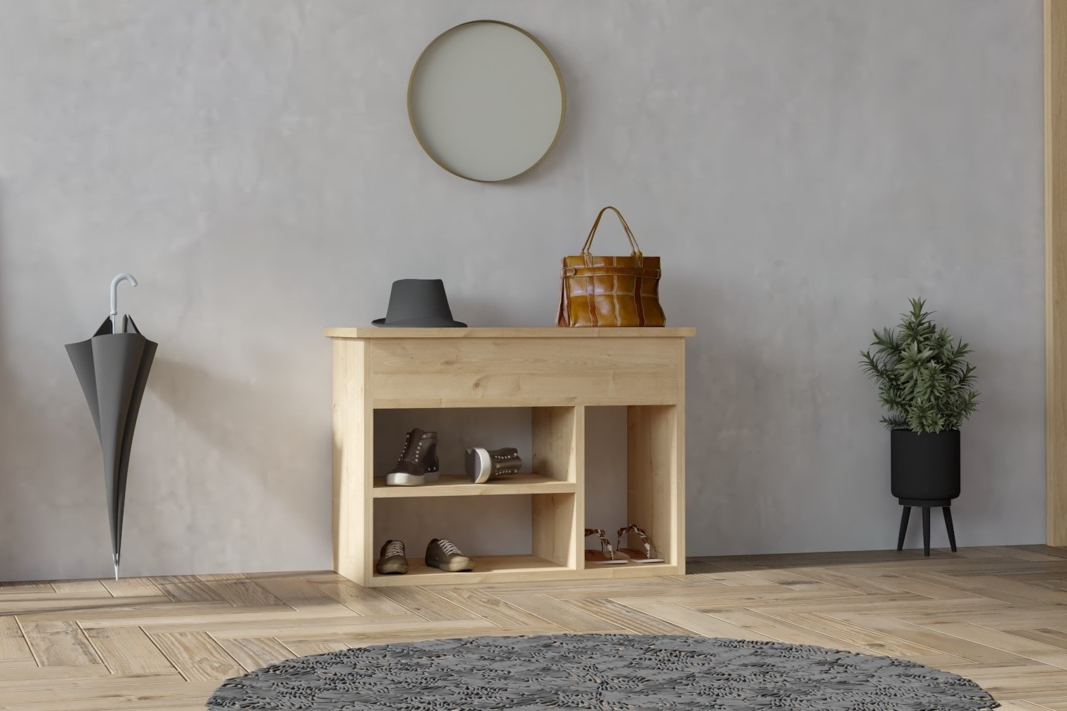 Ормар за чевли Hanah Home 70x50x31cm даб