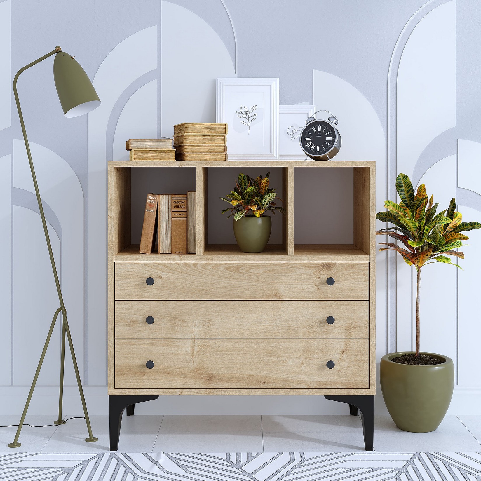 Комода Hanah Home Nevada v2 80x86x40cm даб