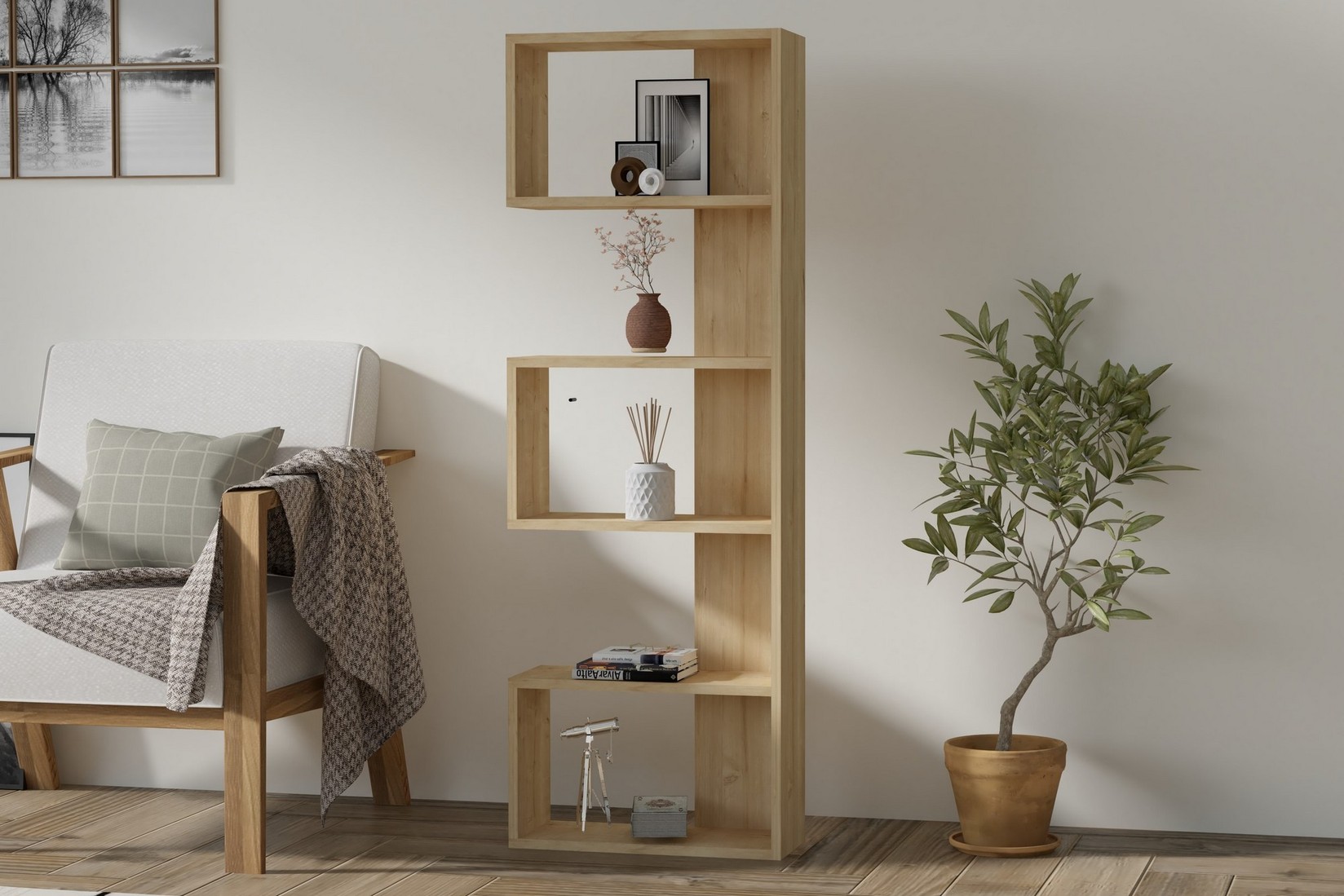 Полица за дом „Хана" 51,8x150 см антрацит