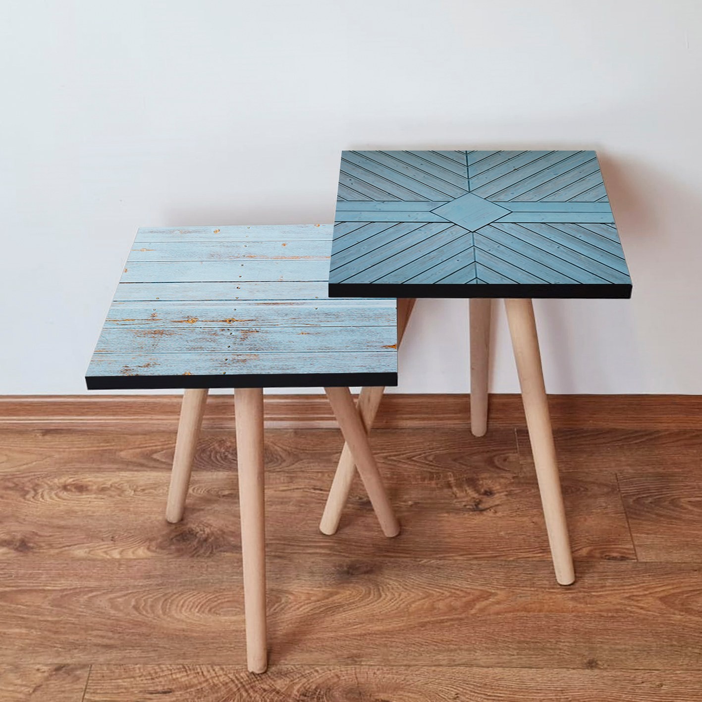 Комплет маса Hanah Home Club, 2 парчиња сино-кафеава