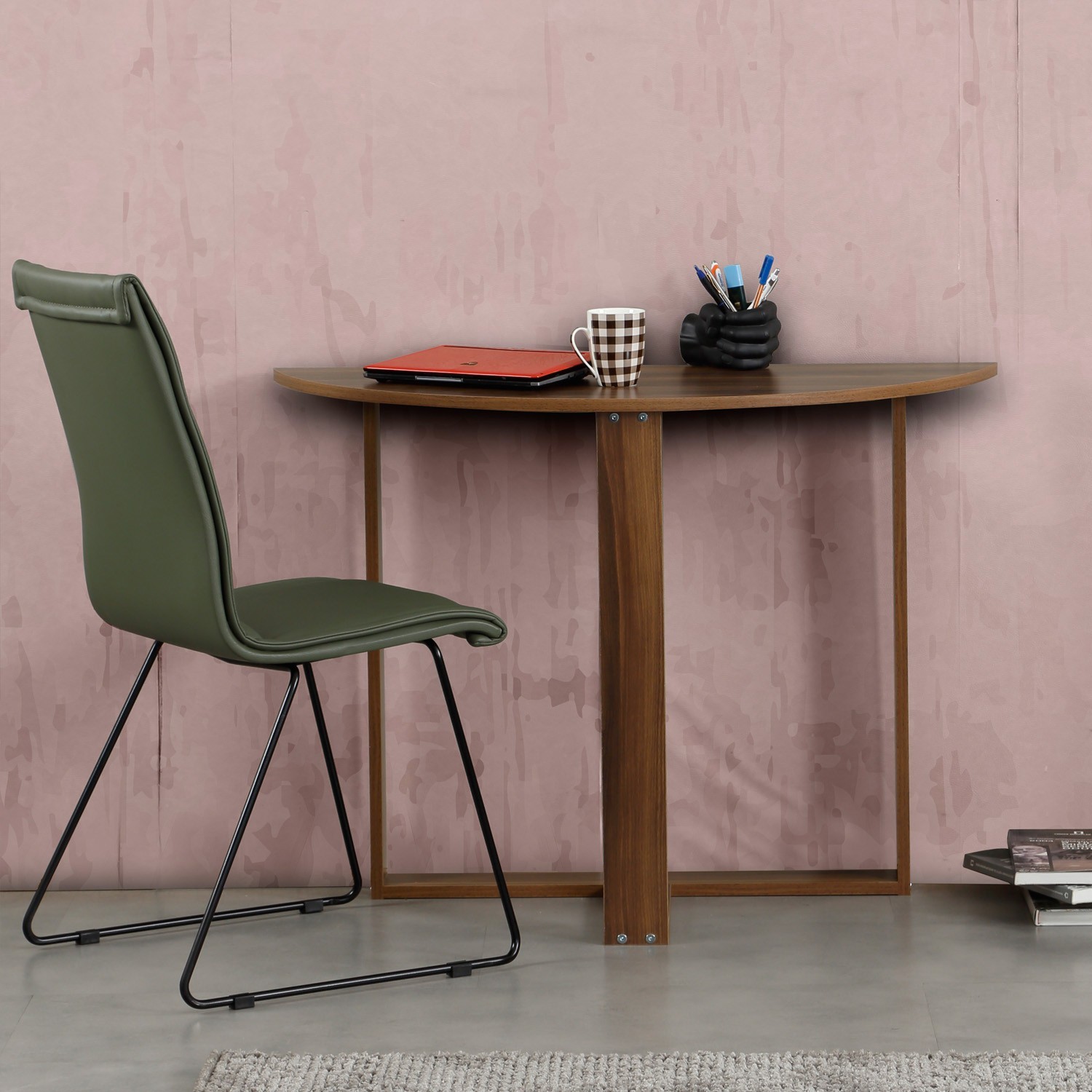 Работна маса Hanah Home 106x77x45cm дабова боја