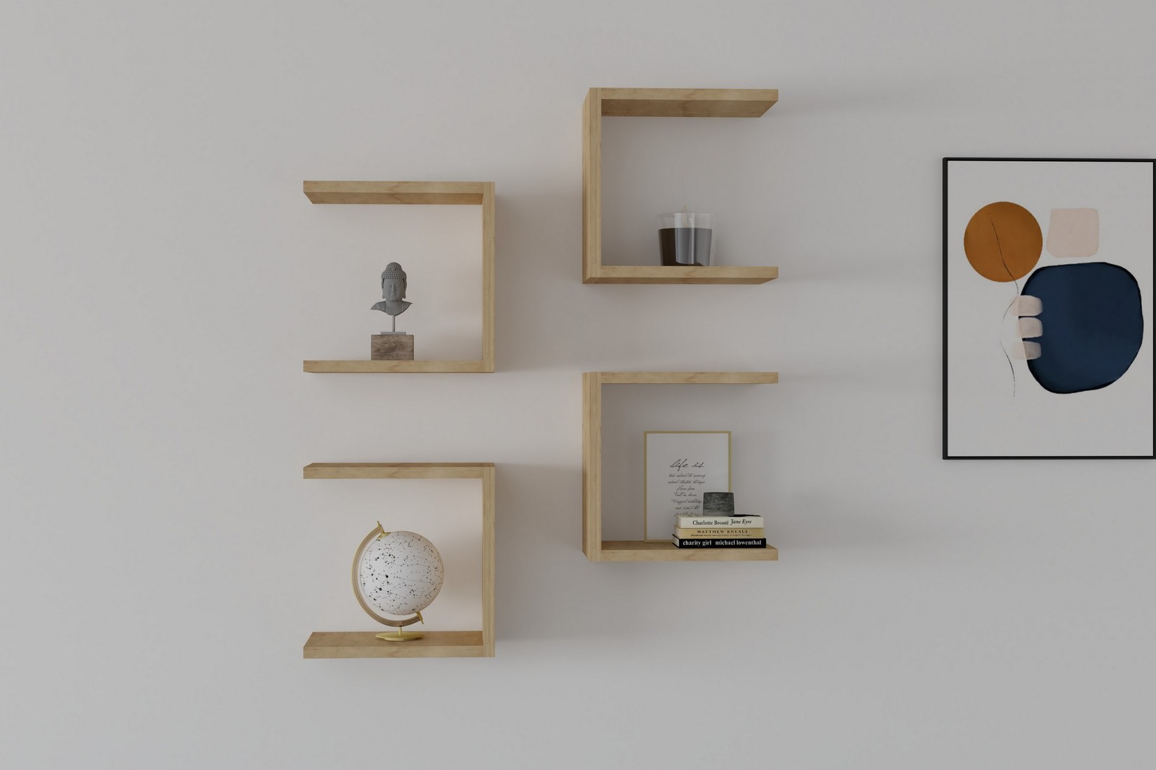 Dzидна полица Hanah Home Антрацит