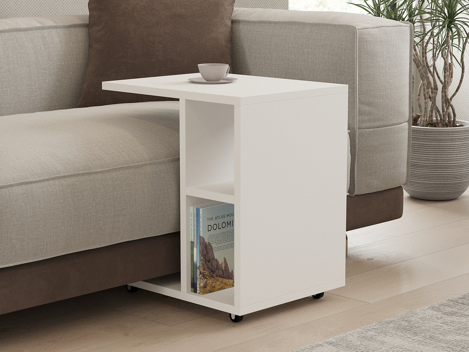 Клуб маса Hanah Home Amy 45x50x35 см бела