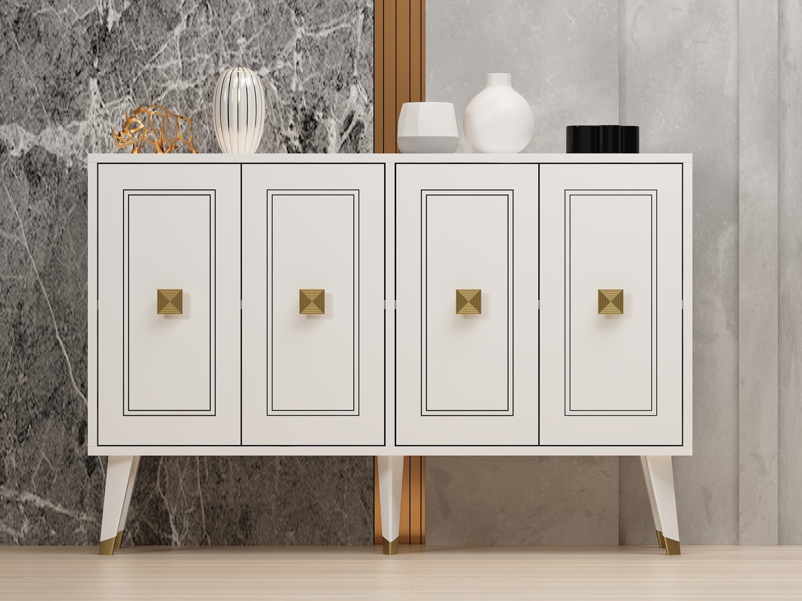 Комода Hanah Home, боја 120x80x30cm, даб