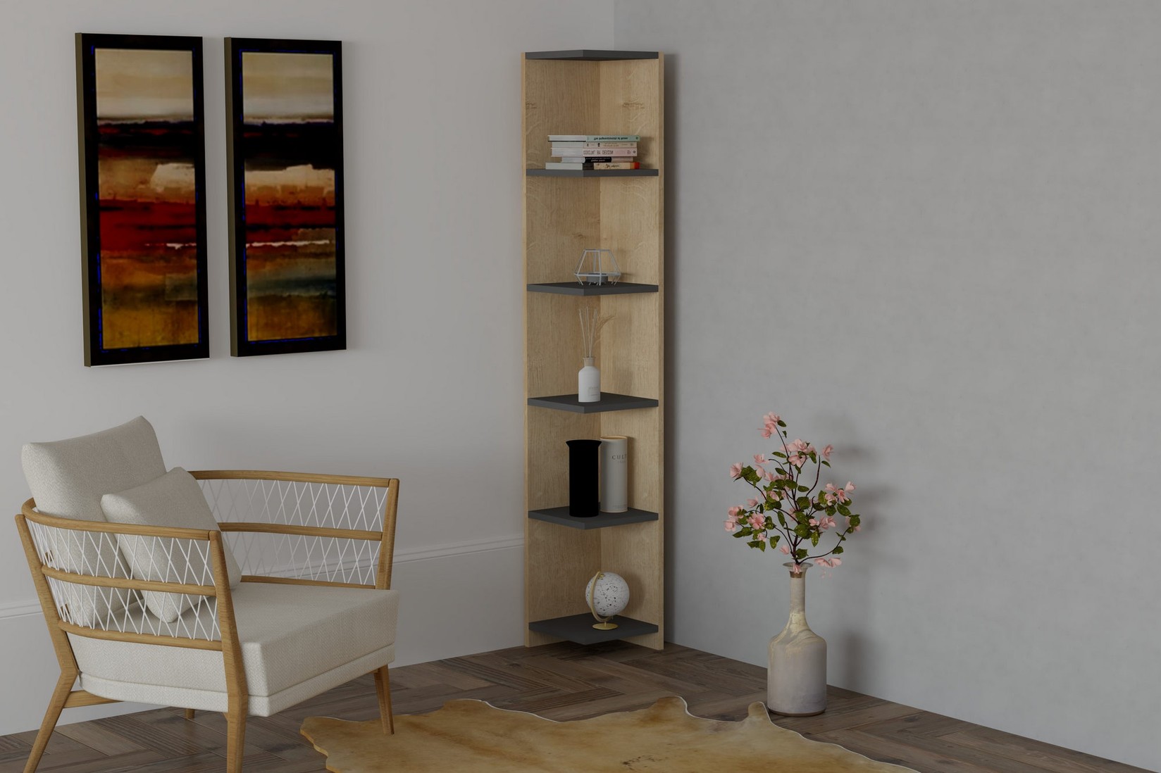 Полица Hanah Home 25x160x25cm даб