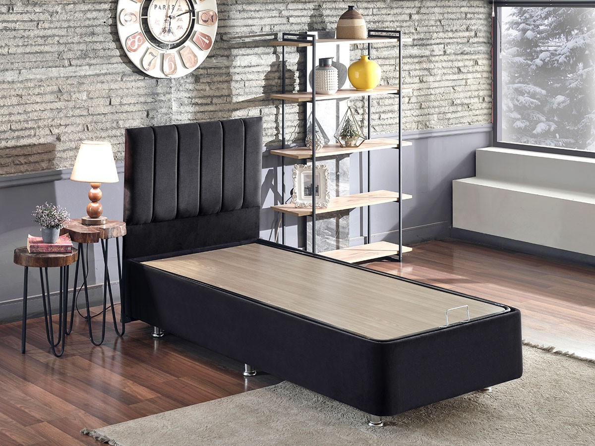 Кревет „Хана хоум" Ела 90x38x190 см црна