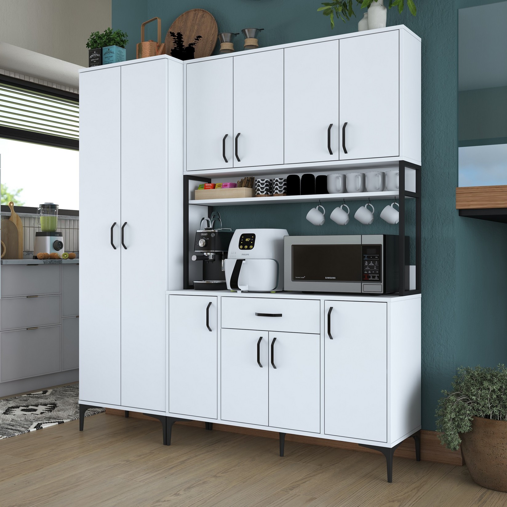 Комода Hanah Home 180x198.6x40 см бела